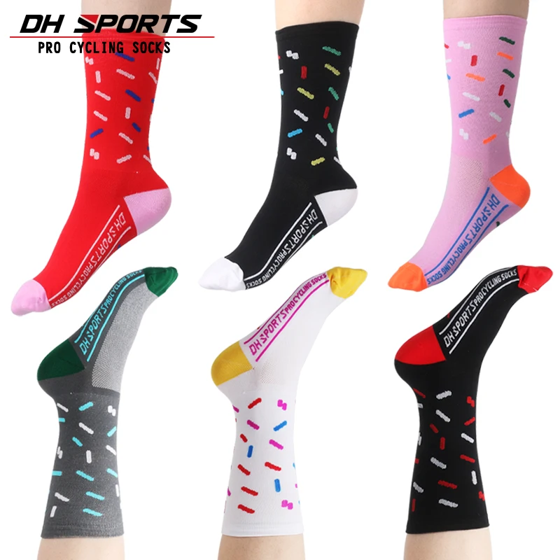 Новые профессиональные велосипедные носки мужские и женские дышащие дорожные носки для бега брендовые Компрессионные спортивные носки