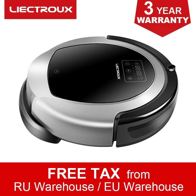 

LIECTROUX Robot Vacuum Cleaner B6009,2D Map & Gyroscope Navigation,with Memory,Low Repetition,Virtual Blocker,UV Lamp,Water Tank