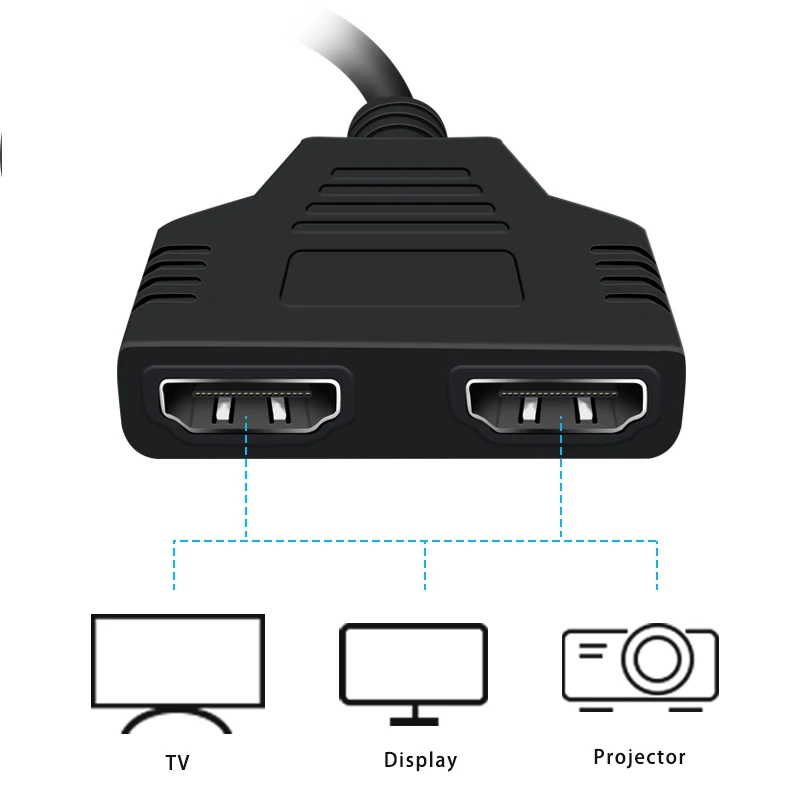 Кабель-разветвитель HDMI 1 Male To Dual HDMI 2 Female Y Splitter адаптер в HDMI HD светодиодный ЖК-телевизор 30 см 1 в 2 Splitter адаптер конвертер