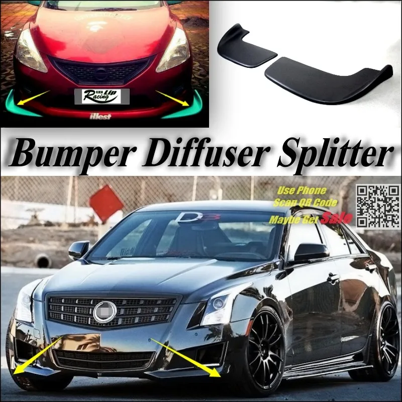 Splitter Diffuser Bumper Canard Lip For Cadillac ATS 2012~2016