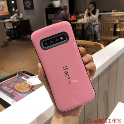 iFace mall для samsung Galaxy S10 Plus чехол амортизирующий бампер PC+ TPU задняя крышка для мобильного телефона для samsung S10 S10E чехол - Цвет: Pink