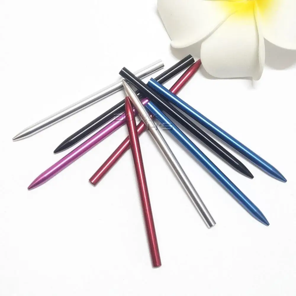 100pcs/lot 3.5"Aluminum Paracord Needle With Screw Thread Shaft Tip