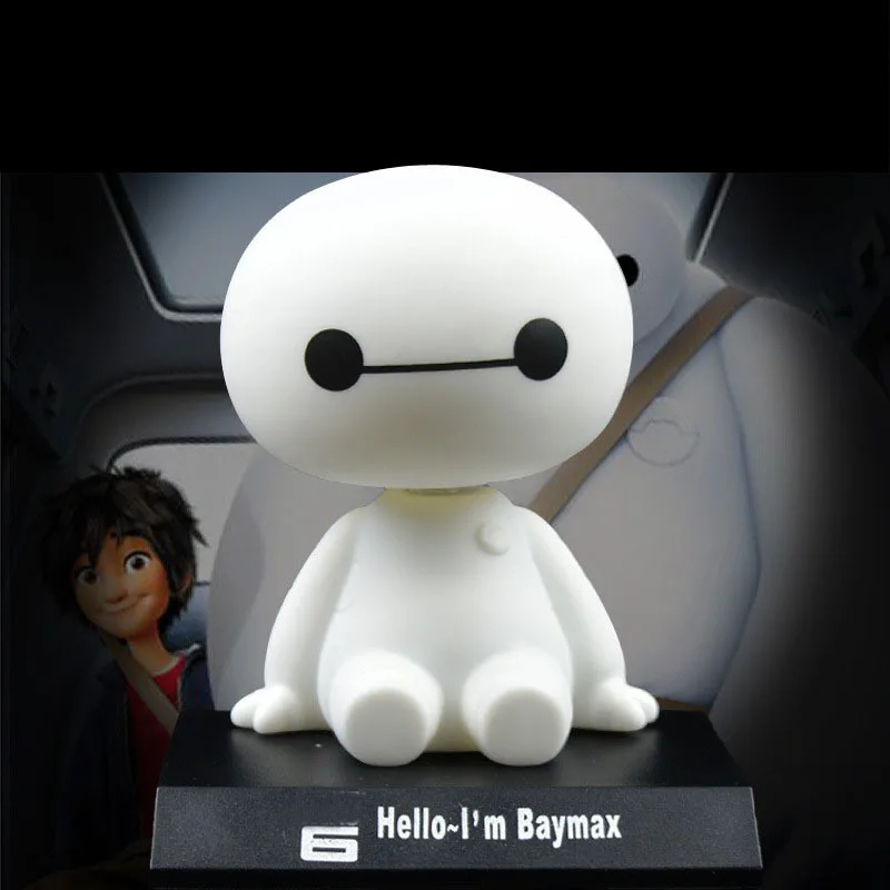 10cm Big Hero Baymax figure font b toys b font Car interior furnishing articles Shook head