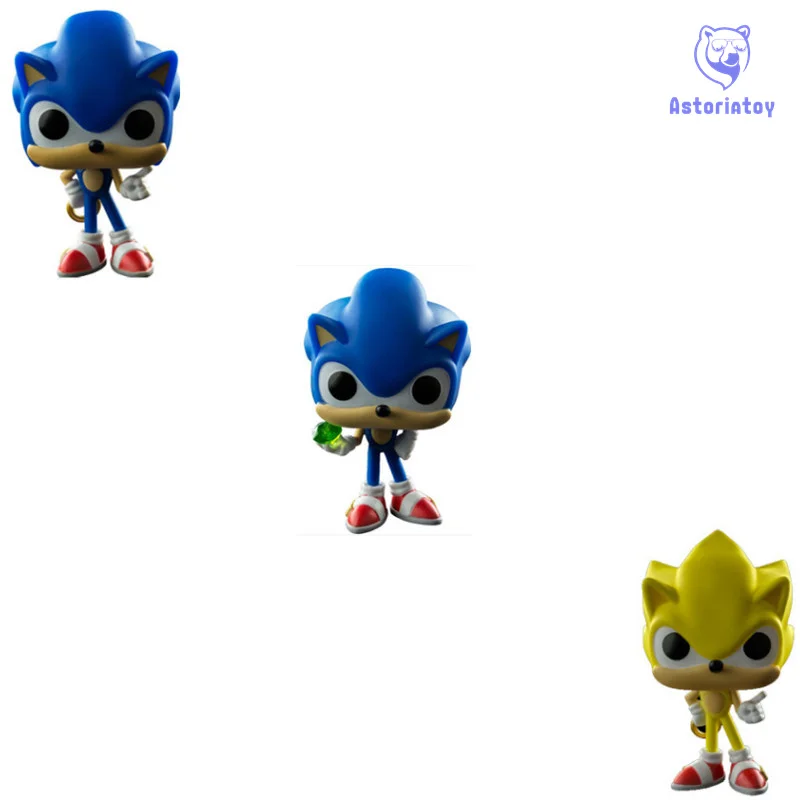 

NEW 10cm Super sonic action figure big Bobble Head Q Edition no box for Car Decoration