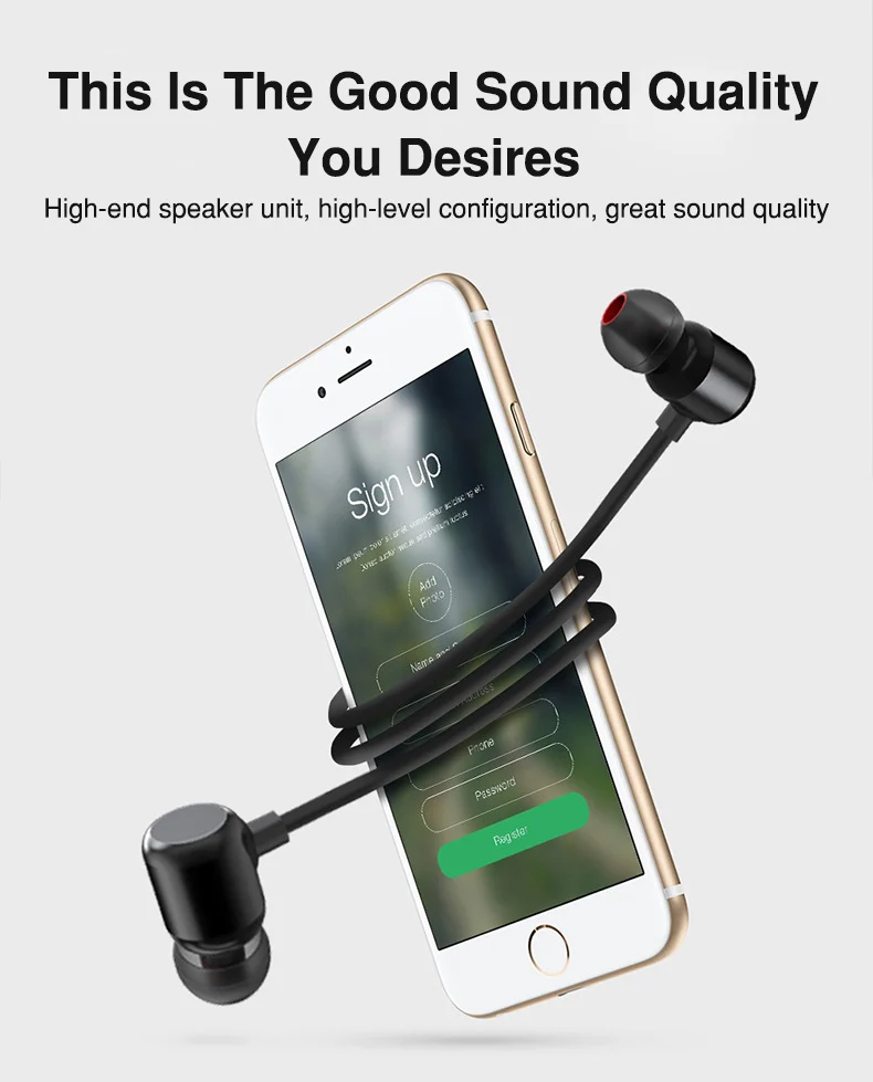 Magnetic Switch Sports Bluetooth Earphones Active Noise Cancelling Wireless Bluetooth Earpiece Headphone Headset with Microphone (6)