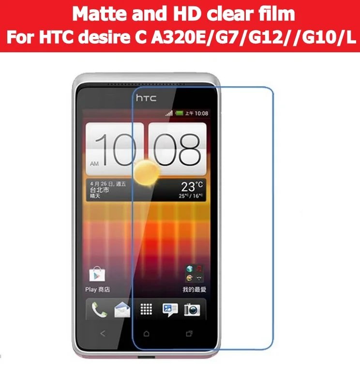 HD прозрачная глянцевая пленка для HTC Desire C A320E G7 A8180 S G12 s510e G10 L Матовая Антибликовая