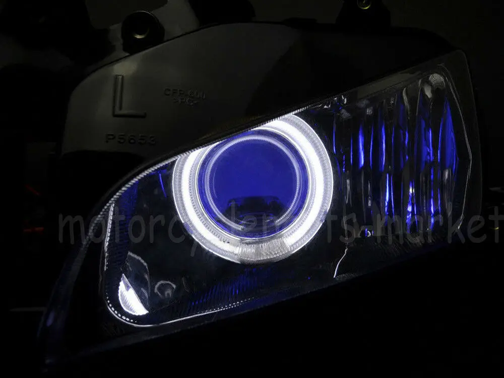 Мотоцикл Полностью Собранный фар синий Ангел глаз HID для Honda CBR600RR CBR600 RR CBR 600 RR 2003 2004 2005 2006
