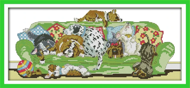 joy sunday animal style sleeping dogs cross stitch christmas stocking patterns embroidery kits online for handcraft - Cross Stitch Christmas Stocking Kits joy sunday animal style sleeping dogs cross stitch christmas stocking patterns embroidery kits online for handcraft - Cross Stitch Christmas Stocking Kits