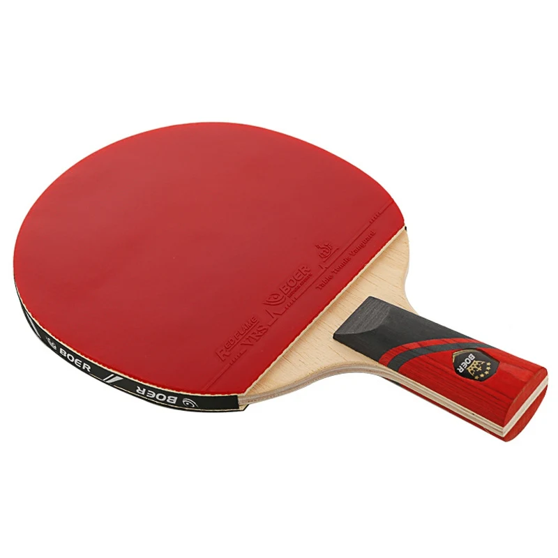 BOER 3STARS Ayous Table Tennis Racket Lightweight Powerful Ping Pong Paddle Bat Grip Table Tennis Training with bag - Цвет: horizonta