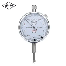 S.H 0-10 мм циферблат индикатор 0,01 мм с наконечником сзади измерительный прибор микрометр прецизионные инструменты