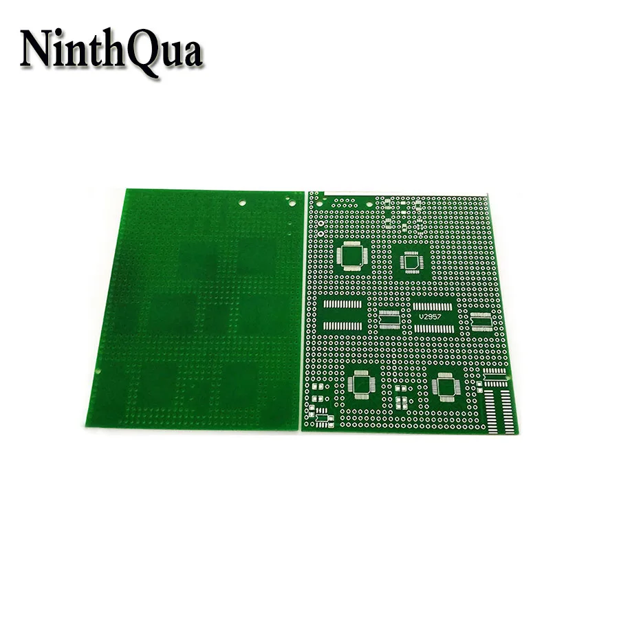 

1pcs 9*11cm SMD Universal Board QSOP QFP DIP SCM Transfer Mixed Experiment Board 2.54mm Pitch PCB Board 9x11cm
