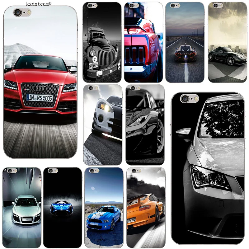 

For iPhone 8 7 6 6S Plus X 5 5S SE 5C 4 Coque Shell New Style Cover Fashion Hot Sales Sport Cars Silicone Soft TPU Phone Cases