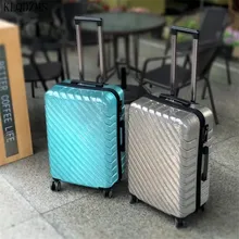 Klqdzms 20/24 дюйма личность блестящие Для женщин чемоданы колеса Роллинг Чемодан Spinner пароль Тележная Дорожная сумка на колесах