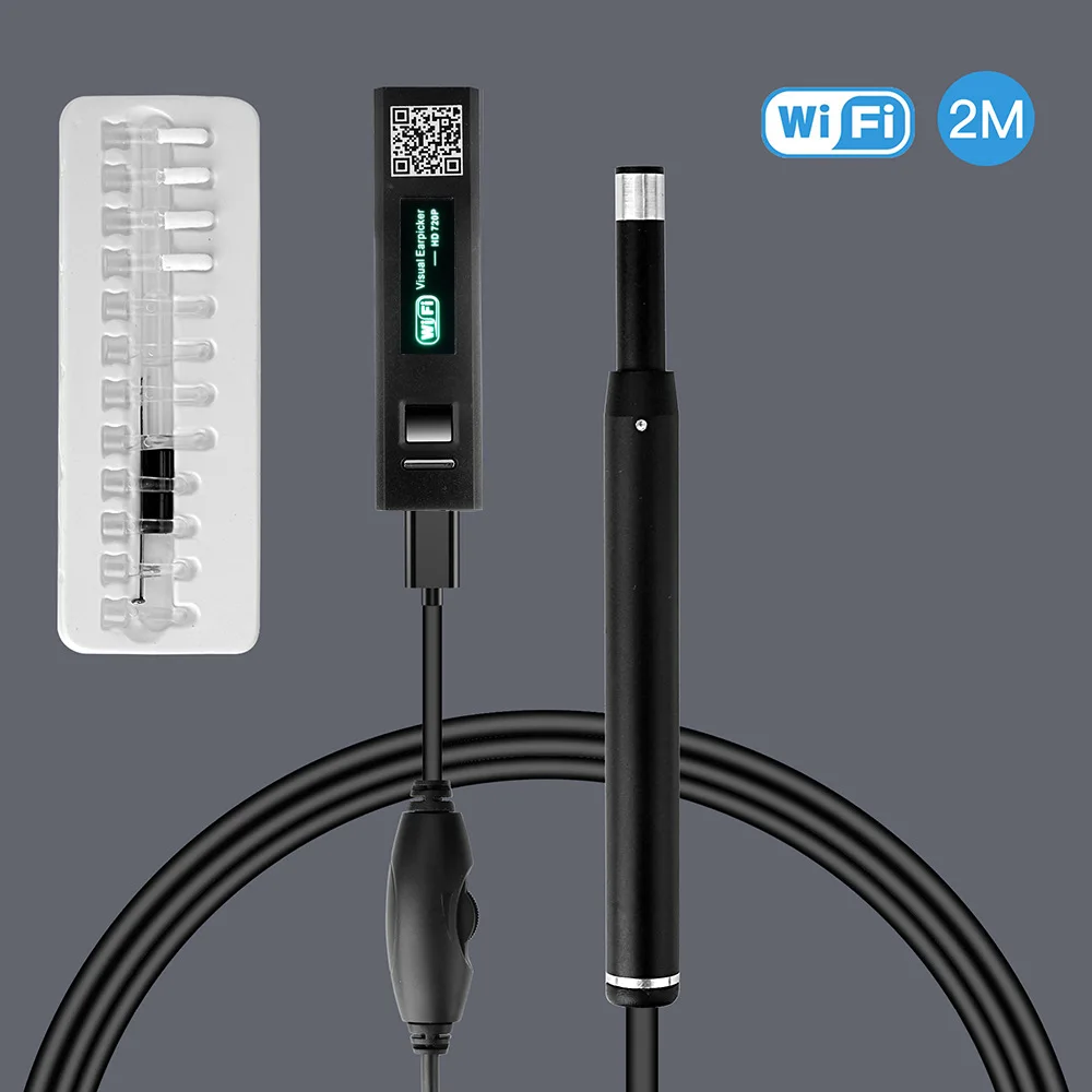 

Ear Endoscope Adult Children 720P HD WiFi Ear Cleaner Oral Nasal Cavity USB Android IOS Wireless Cleaning Endoscopes 2 Meters