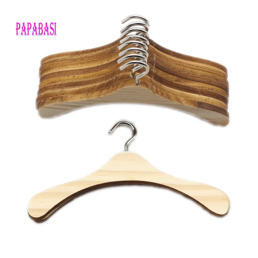 Papabasi 10 шт./лот деревянные вешалки для куклы 18 дюймов bjd. Аксессуары для куклы sd 1/3 1/4 1/6 BJD
