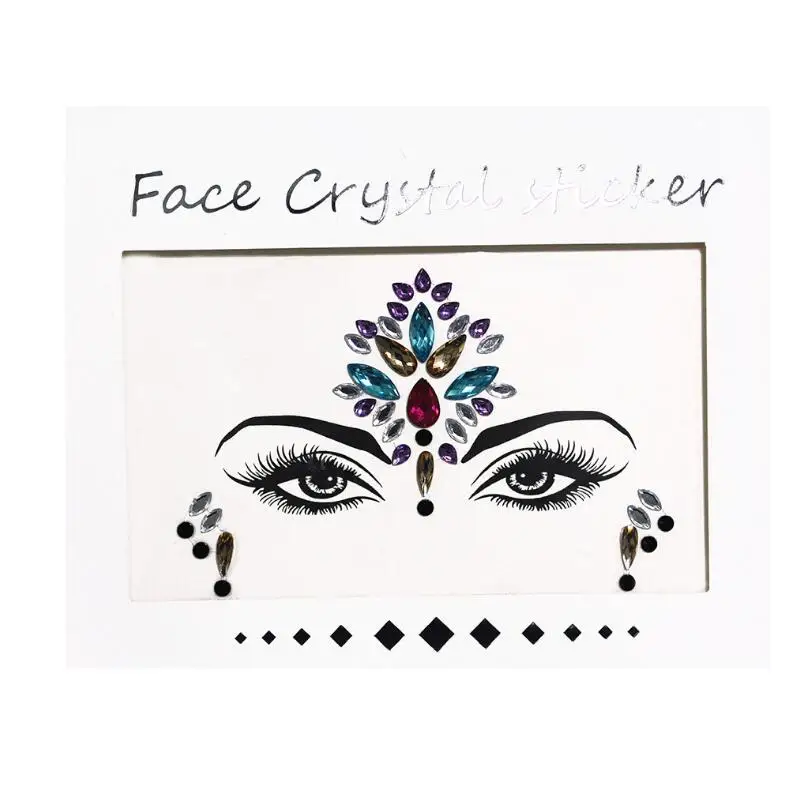 Pink Rhinestones Face Jewels Adhesive Crystal Gems Beauty Makeup Body Art Glitter Tattoo Eyebrow Face Body Jewelry Stickers