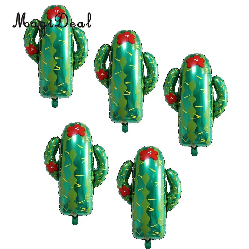 5 Pieces Cactus Aluminium Foil Balloon Baby Shower Kid Birthday Party Decor