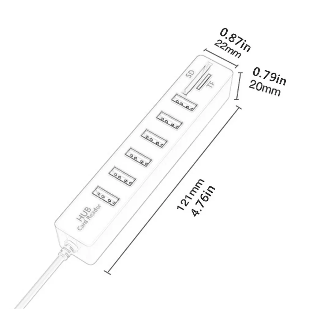 Мини usb-хаб 3,0 Мульти USB 3,0 концентратор USB разветвитель 3 порта концентратор с устройство для чтения карт SD TF 6 портов 2,0 Hab адаптер для ПК Аксессуары