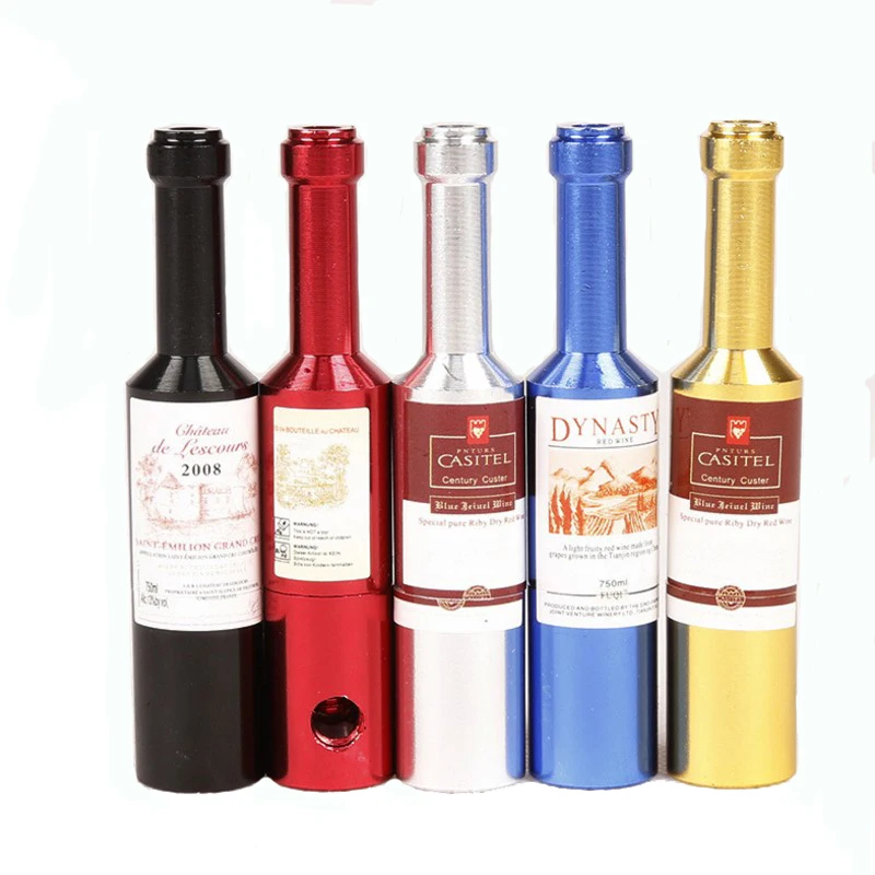 New!Wholesale 120pcs/lot Wine Pipe weed Metal Smoking Pipe Free