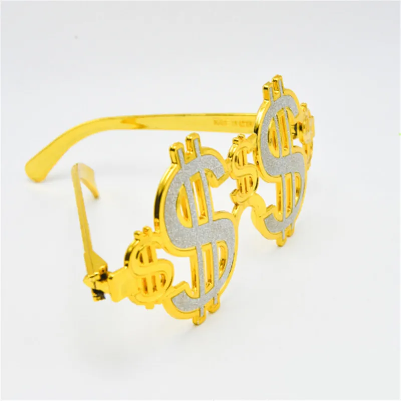 Модный золотой блестящий доллар костюм с изображением знаков глаз очки деньги солнцезащитные очки нарядное платье Вечерние фотобудка очки