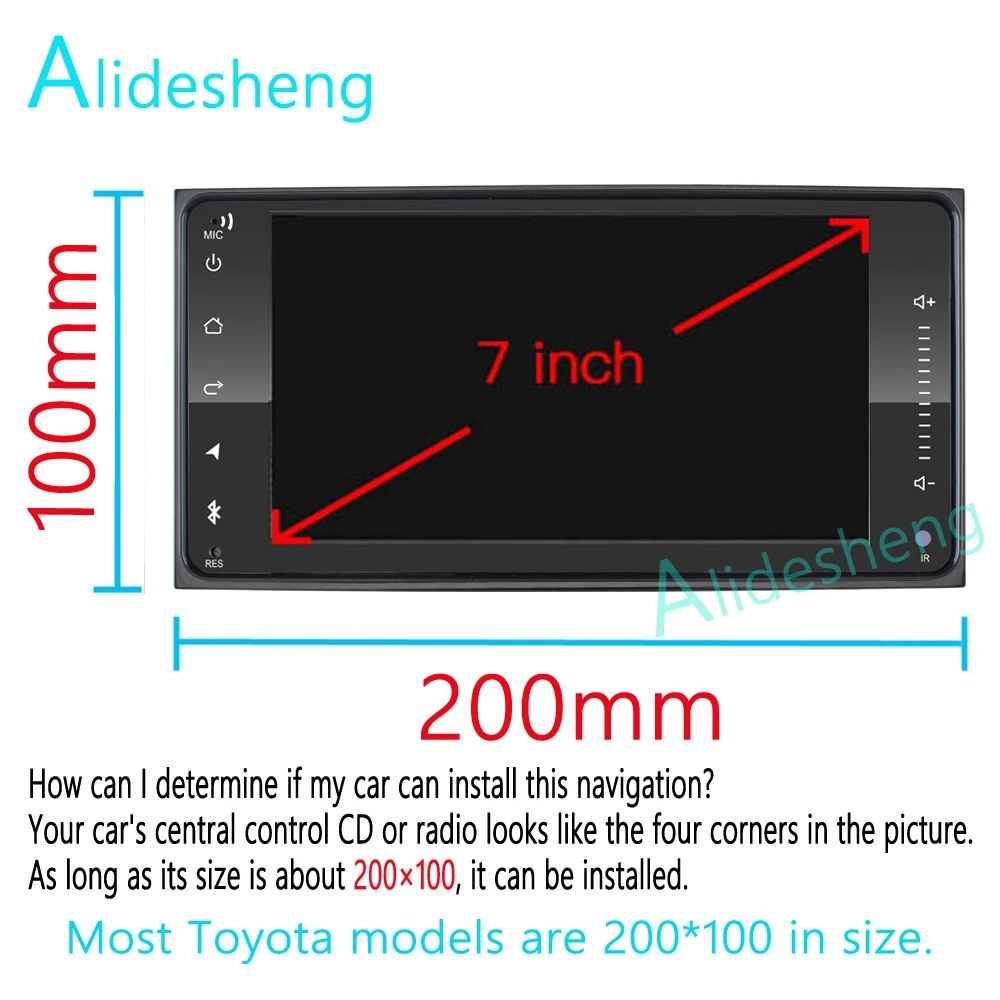 2 din Carplay/Auto 안드로이드 13 Toyota COROLLA yaris CAMRY RAV4 2DIN GPS 네비게이션 스테레오 비디오 플레이어 용 범용 차량용 라디오