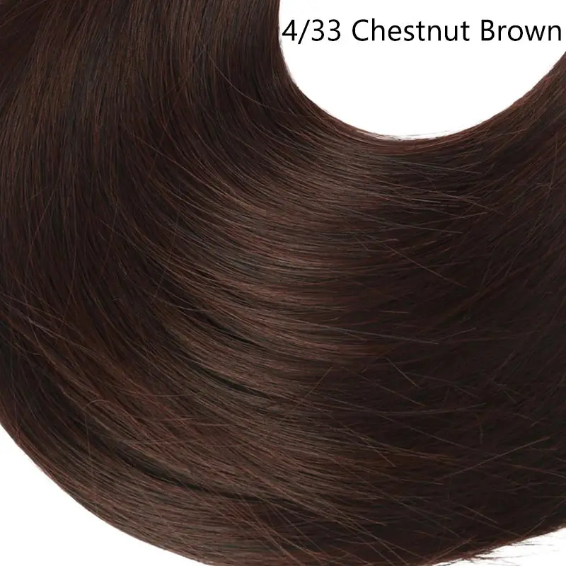 Chestnut Brown Волнистые u-образные парики для женщин 2" 170 г на заколках для наращивания, невидимые полунакладные синтетические парики, длинные черные натуральные шиньоны - Цвет: Chestnut Brown