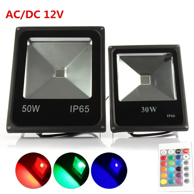 

RGB LED Flood Light Waterproof IP65 floodlight 50W 30W 20W 10W Landscape LED outdoor Lighting Spotlight Street Lamp projector
