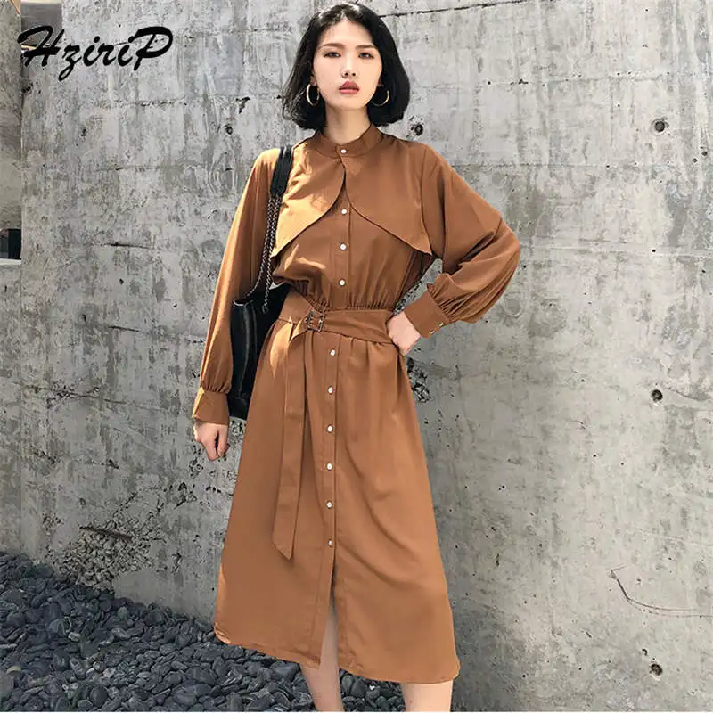 

Hzirip 2018 New Design Korean Chic Warm Women Autumn Coat Solid Loose Sleeveless Casual Fashion Wild Outwear for Women