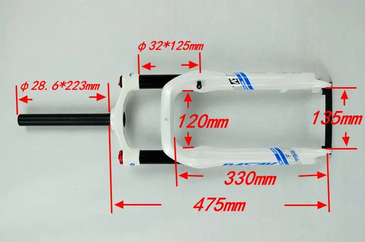 MTB Cruiser Fork горный велосипед 20 дюймов Fat Bike воздушная вилка с блокировкой подвески