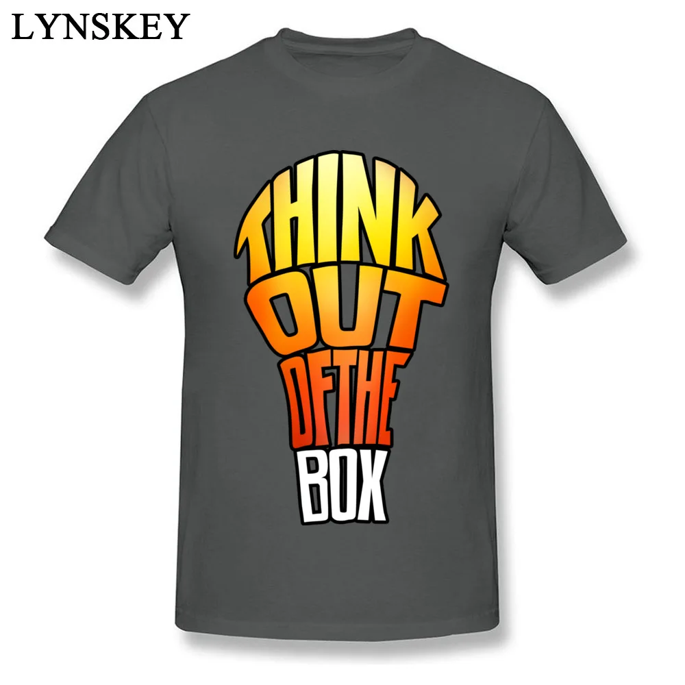 Men T-shirts Summer Custom Short Sleeve Summer/Autumn Tops Tees Rife Round Neck 100% Cotton Sweatshirts Think Out of the Box Think Out of the Box carbon