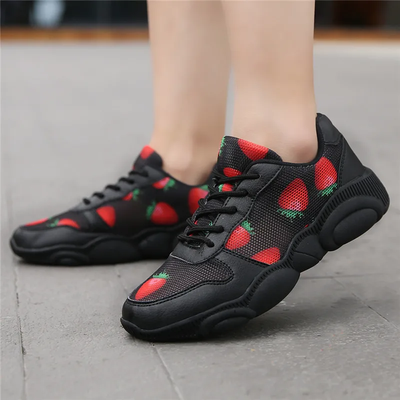 

2019 New Fashion Strawberry Shoes and Mesh (Air Mesh) Med (3cm-5cm) Sneakers for Women