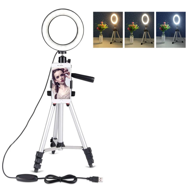 

LED Beauty Fill Ring Light Lamp Tripod Dimmable Lamp Phone Photography Live Show Video Photo Shooting Studio Selfie