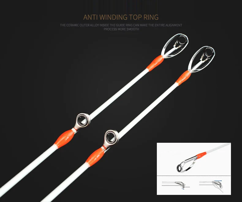 RoseWood 2-Piece Hard Boat Rod Night Luminous Tip 2.4m Saltwater Spinning Casting Offshore Surf Fishing Rod Stick  (4)