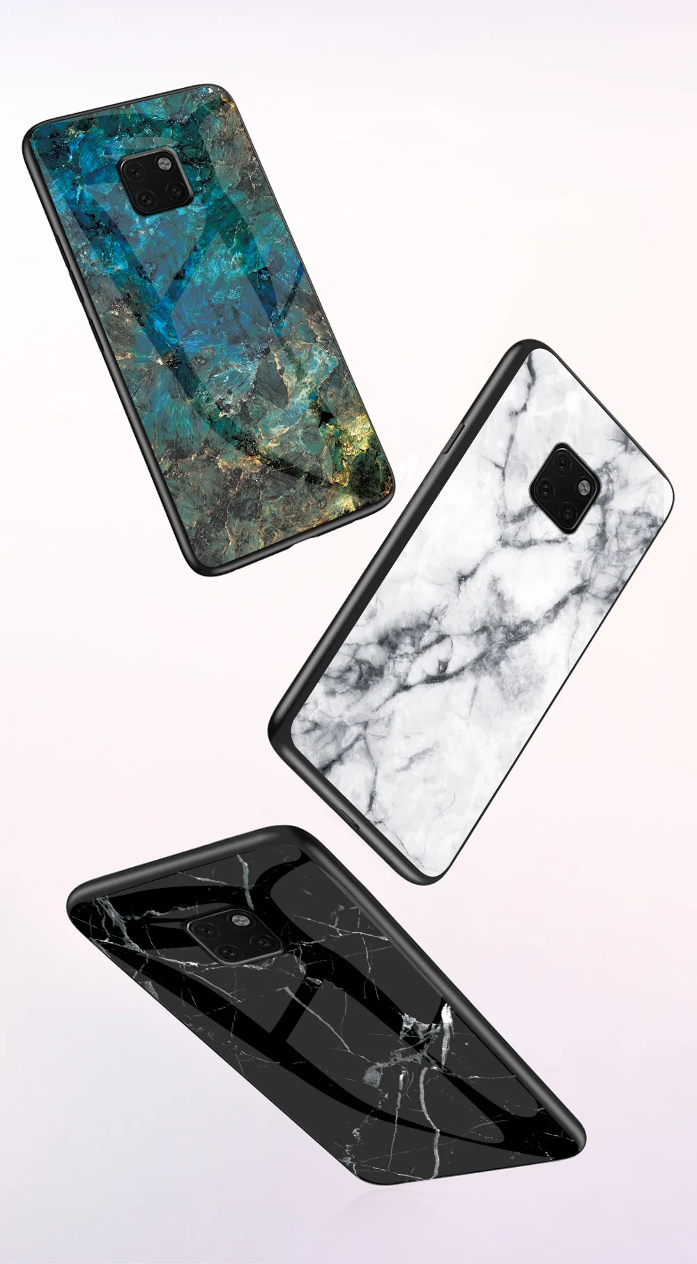 Для huawei mate 20 Pro Чехол класса люкс Мрамор зерна прочное защитное Стекло защитный чехол на заднюю панель для huawei mate 20 20pro Коврики 20