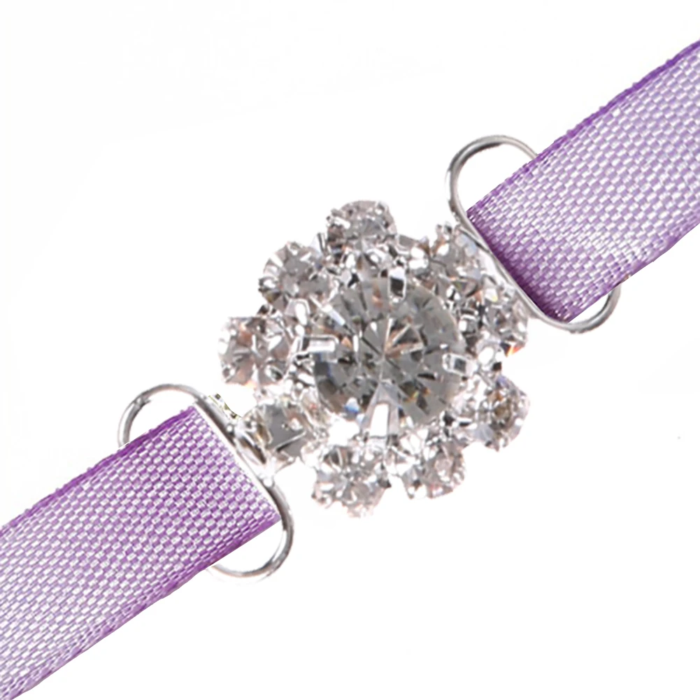 

10pcs Crystal Buckle Metal Chain Swimwear Rhinestone Bikini Connector DIY Sewing Clothing Decor Crystal Buckle Metal Chain