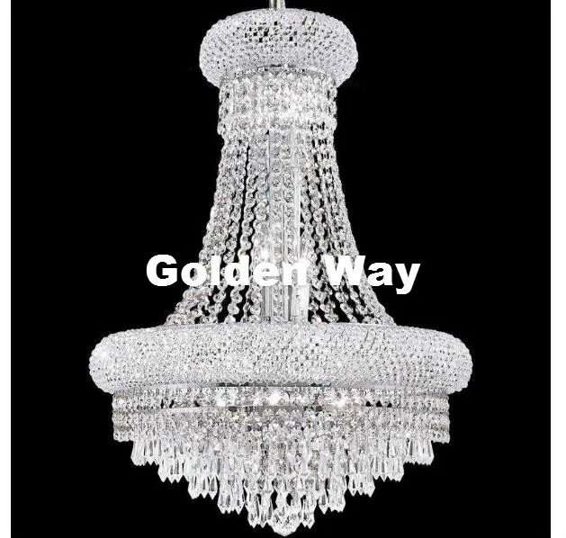 

Modern Golden Chrome K9 Crystal Chandelier Lighting D50cm E14 LED Living Room Light Fixtures avize Lustre 90~240V Pendant Lamps