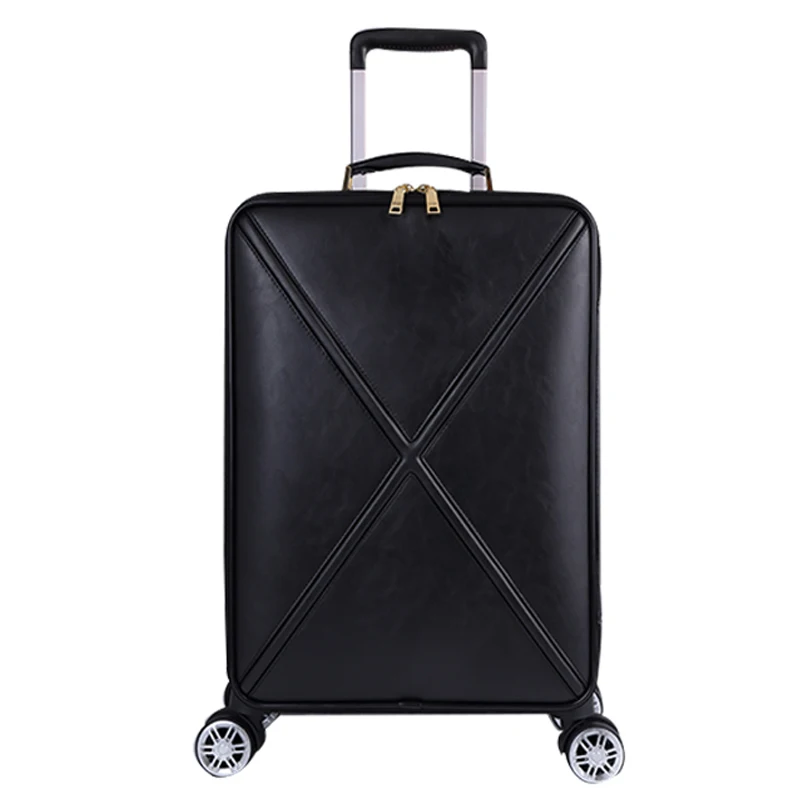 GraspDream 1" 18 дюймов женская кожаная Ретро сумка на колесиках 20 24 Дорожный чемодан с сумочкой для девочек брендовый чемодан