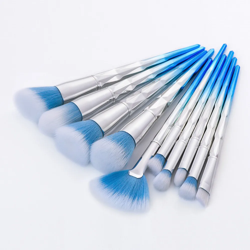 

10PCS Purple Cosmetic make up brushes Brushes Foundation Powder Set brochas maquillaje