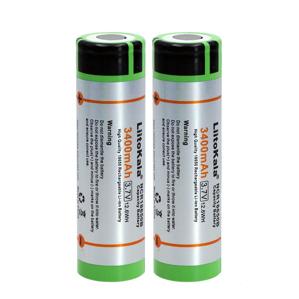 2 шт. Литиевая аккумуляторная батарея 18650 NCR18650B 3400 мАч|lithium battery|battery battery batteryrechargeable