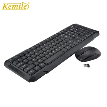 

Kemile 2.4G Wireless Keyboard Optical Mouse Combo,For computer PC Smart TV for MAC Keyboard Mouse Game office Russian Keyboard