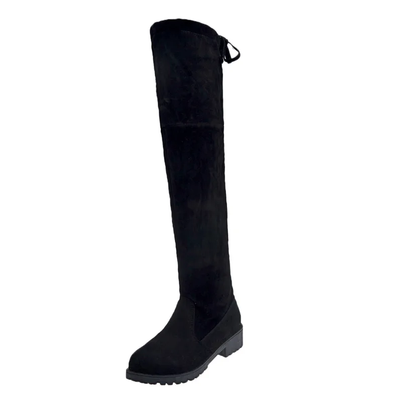 

New Winter Shoes Women Boots Black Over the Knee high Boots Sexy Female Autumn Winter lady Thigh High Boots Lace-up winter boot
