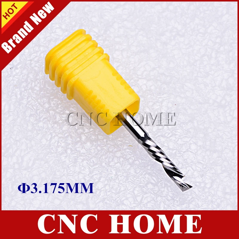 

1pc 3.175mm Up & Down Compression AAA Carbide Milling Cutter Spiral End Mills CNC Bit One Flute Cut for MDF, CEL 15mm 17mm 22mm