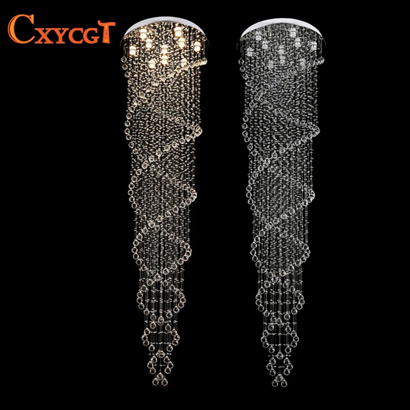 

CXYXGT LED Pendant Light for Dining Room Modern Lamps Fixtures with K9 Clear Crystal D70CM Silver Canopy