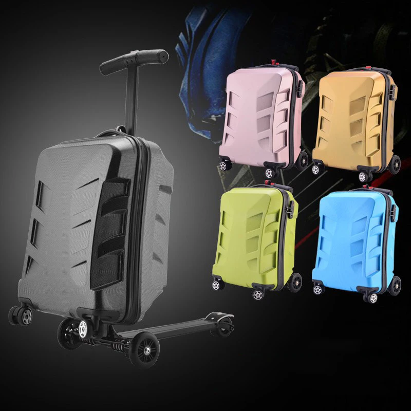 

New Fashion Skateboard Luggage Bag Men Women Riding Suitcase With Wheels Scooter Carry on Rolling Luggage Travel Trolley Box