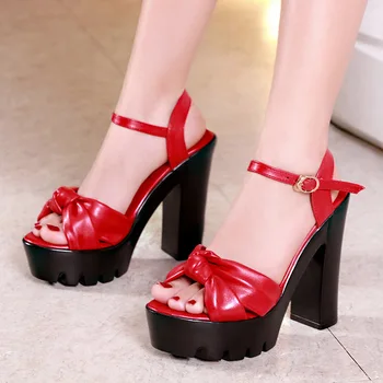 

Waterproof platform super high heel thick sandals female summer 2019 new muffin thick-soled sandals cheongsam model catwalk