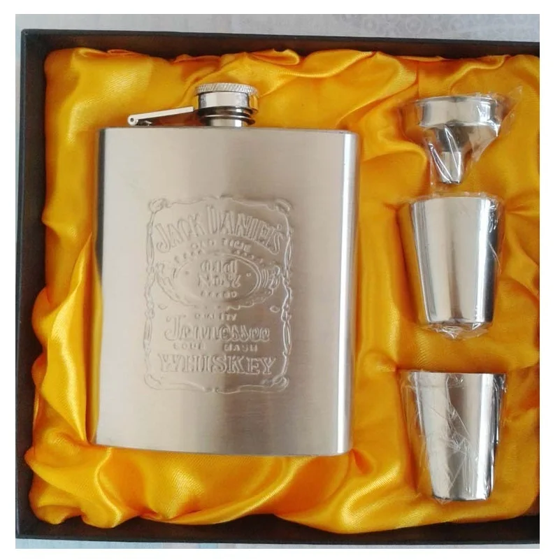 Stainless Steel Hip Flask Flasks for Liquor Gift Set with Bonus Funnel