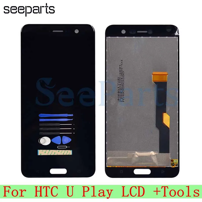 100% тестирование черный для htc U Play ЖК дисплей сенсорный экран планшета Ассамблеи Замена Ремонт Запчасти для 5,2 "htc U Play