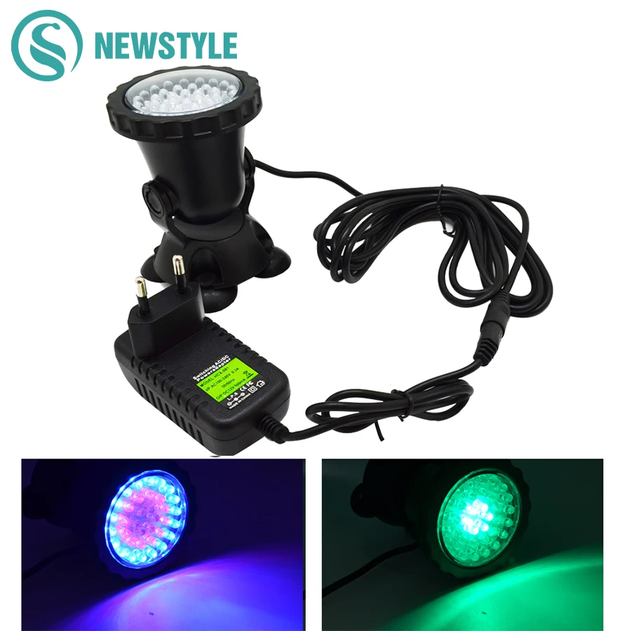 

IP68 Waterproof Pond Fish Tank Light Aquarium LED Underwater Light 3.5W RGB Swimming Pool Light Submersible Garden Pond