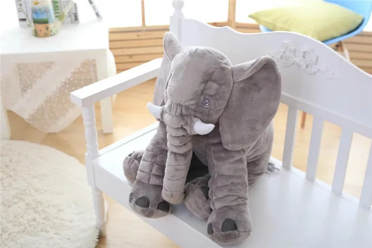 60 см большая плюшевая игрушка-слон, детская подушка для сна, милый плюшевый слон, Детская Подарочная Рождественская кукла