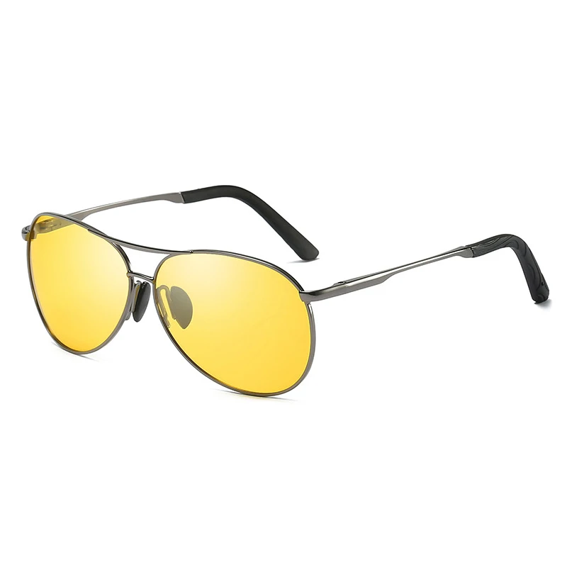 HBK сверхлегкий автомобиль солнцезащитный козырек очки для водителя День Ночь пилот анти-ослепляющее зеркало солнцезащитные очки UV400 PM0152NV - Цвет линз: C13. Gun.Yellow